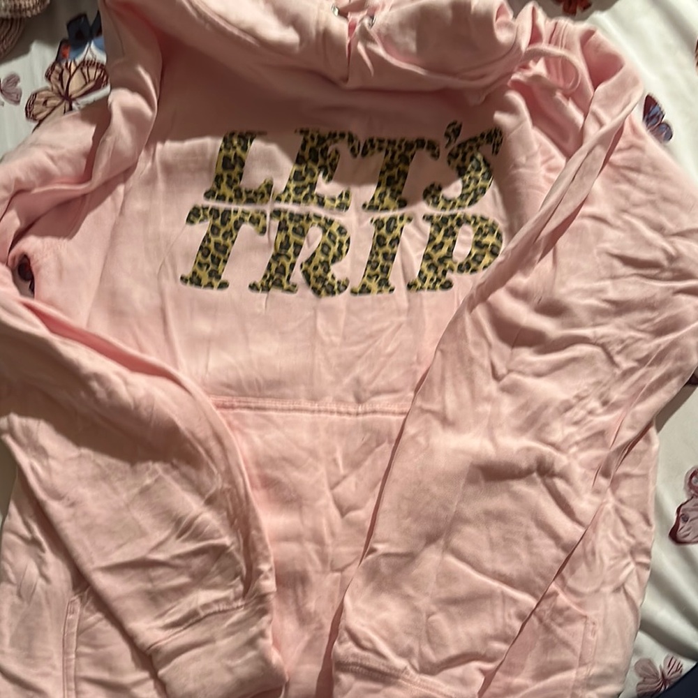 Pink  LET’S TRIP Hoodie Sweatshirt